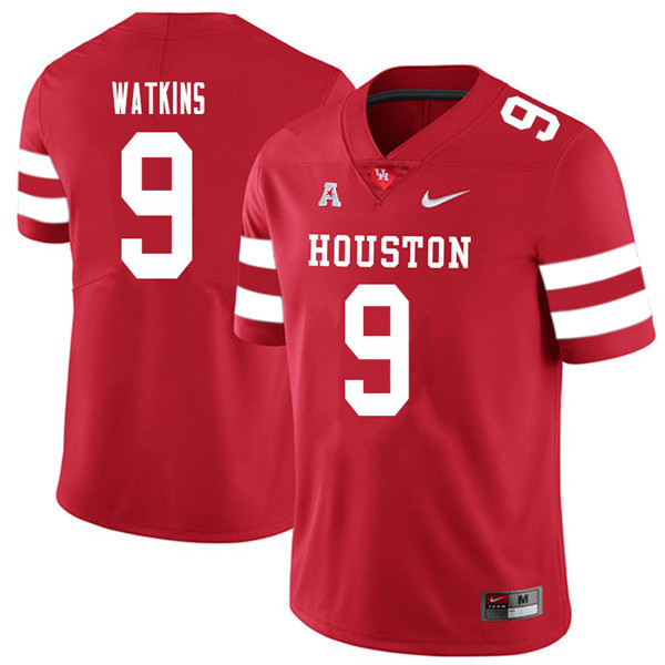 2018 Men #9 Nick Watkins Houston Cougars College Football Jerseys Sale-Red